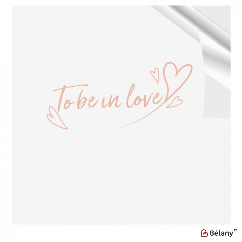 Плівка прозора "To be in love" рожева