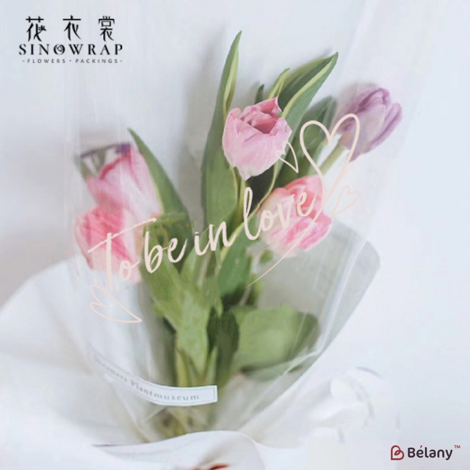 Плівка прозора "To be in love" рожева | 2