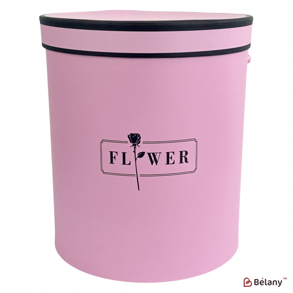 Круглая коробка "Love flower" розовая | 2