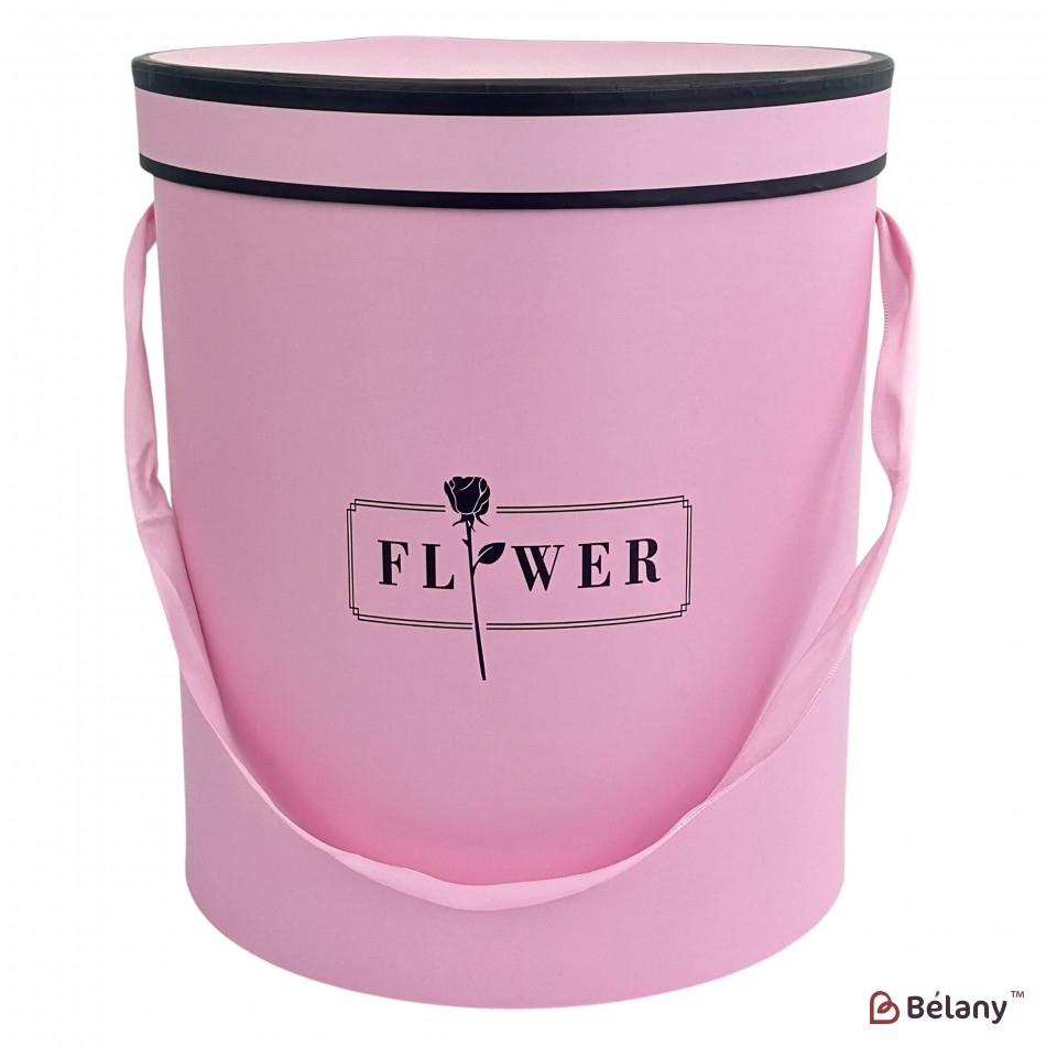 Круглая коробка "Love flower" розовая | 4