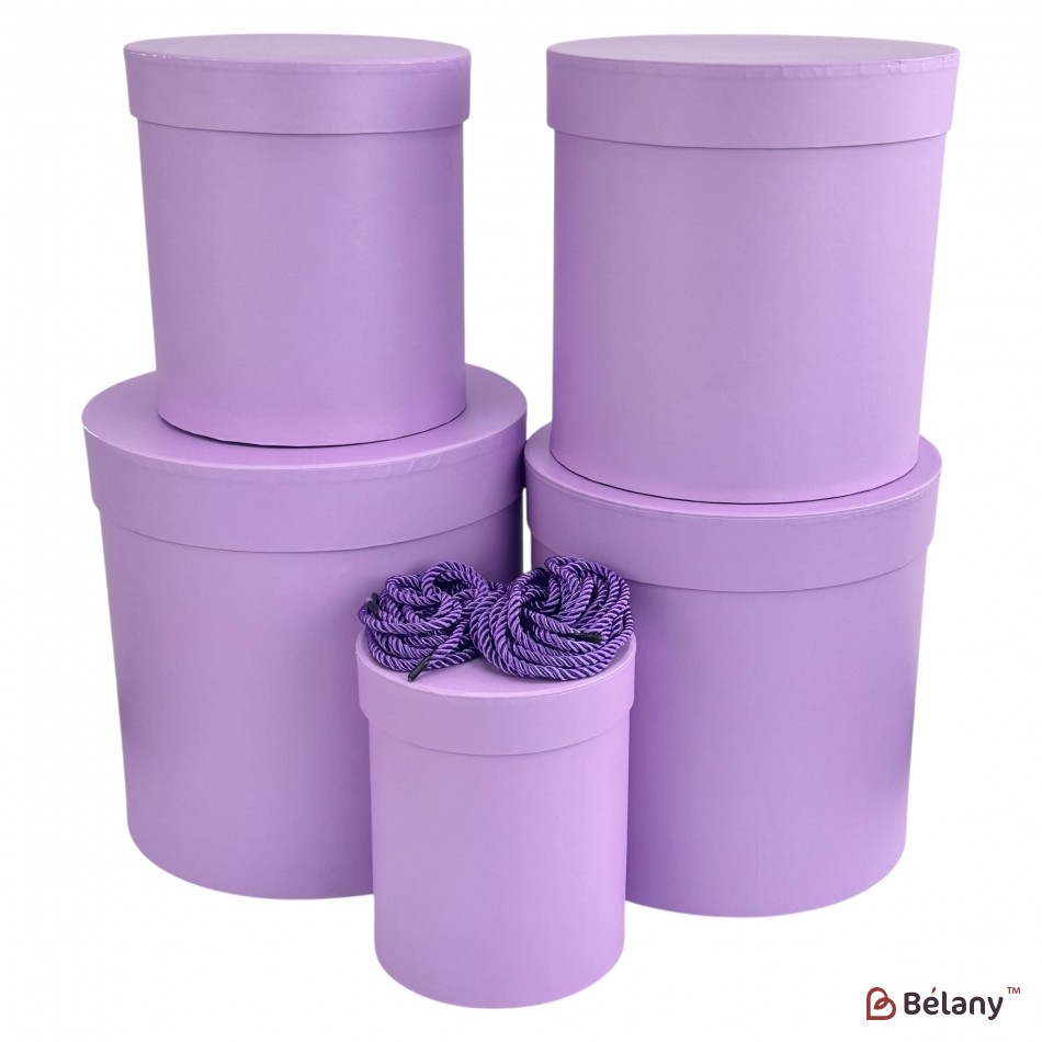 Круглая коробка "Simple color" сиреневая | 4