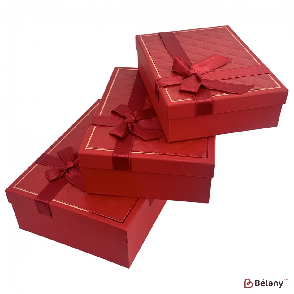 Подарочная коробка "Squares" красная | 3