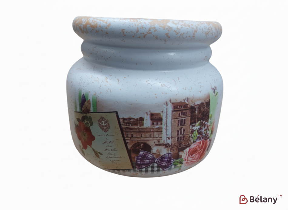 Керамический вазон "Городской пейзаж" 42-49
