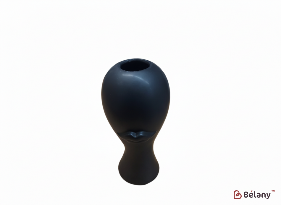 Керамическая ваза "Lips" черная S 42-17