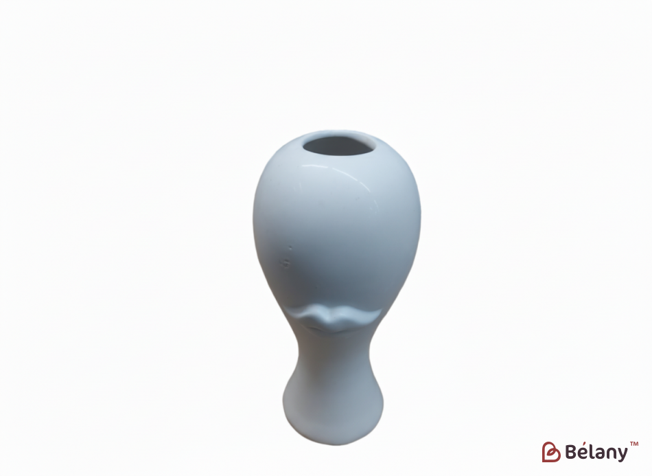 Керамическая ваза "Lips" белая S 42-18