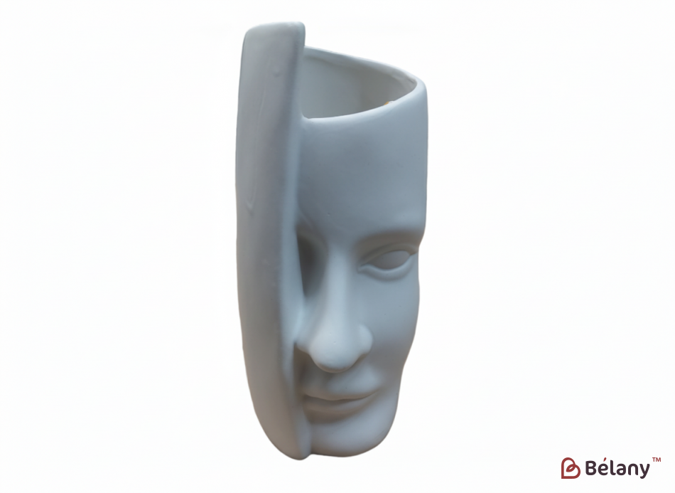 Керамическая ваза "Face" белая L 42-10