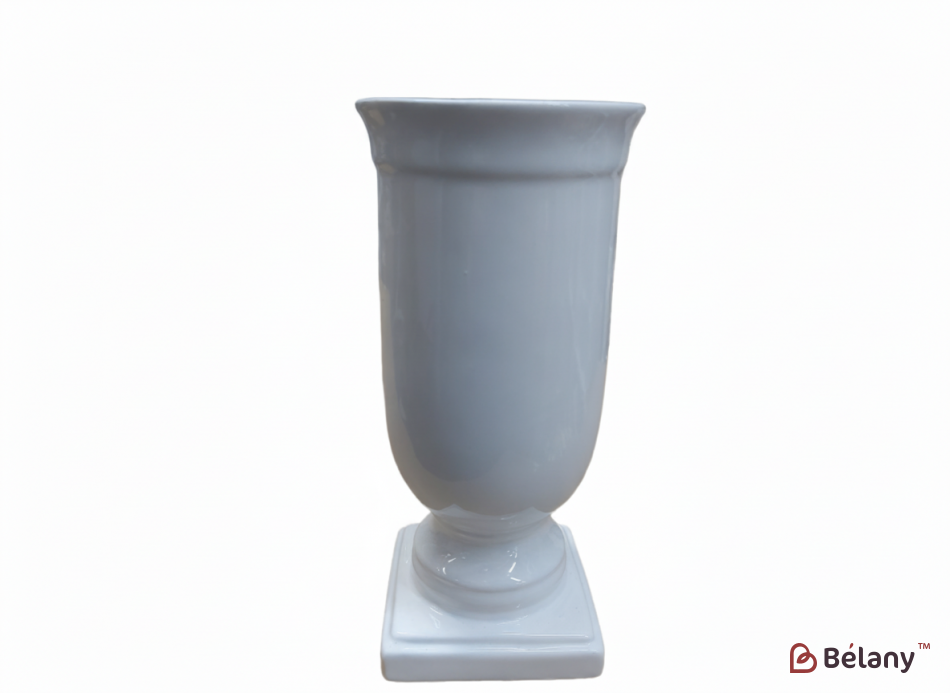 Керамическая ваза "Кубок" №1 белая 42-27
