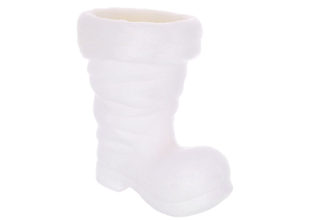 Декоративне кашпо Чобіток 17.5см, колір - білий