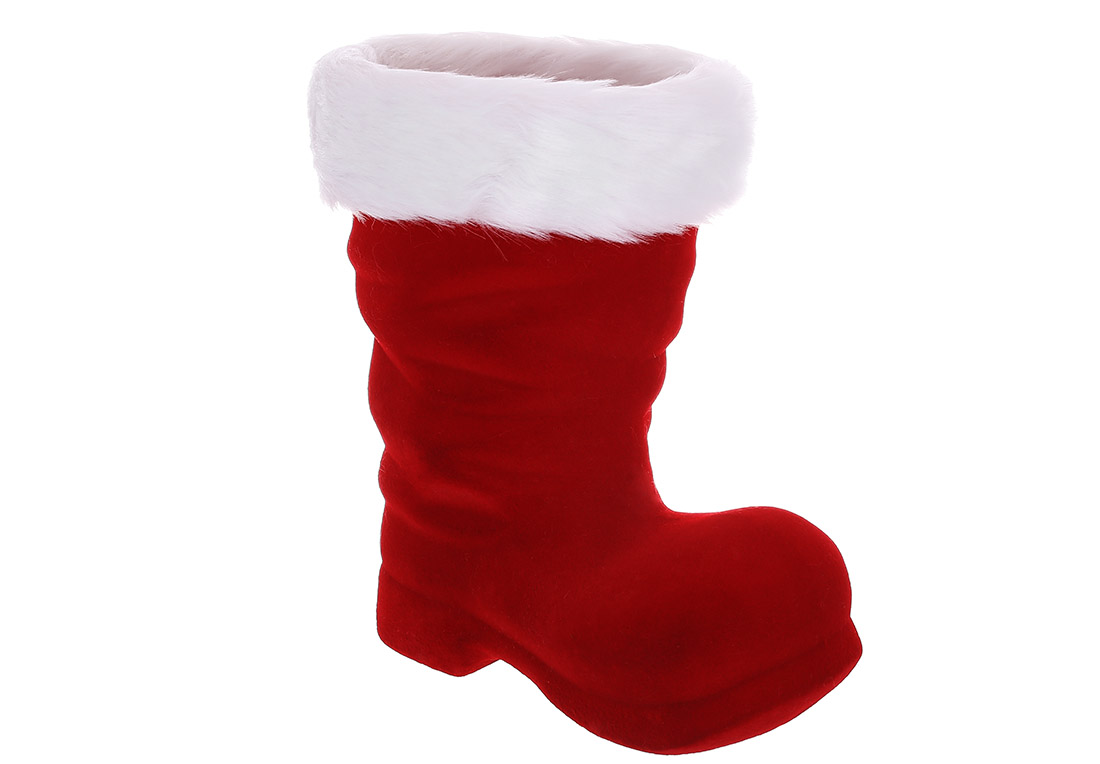 Декоративне кашпо Чобіток 18см, колір - червоний