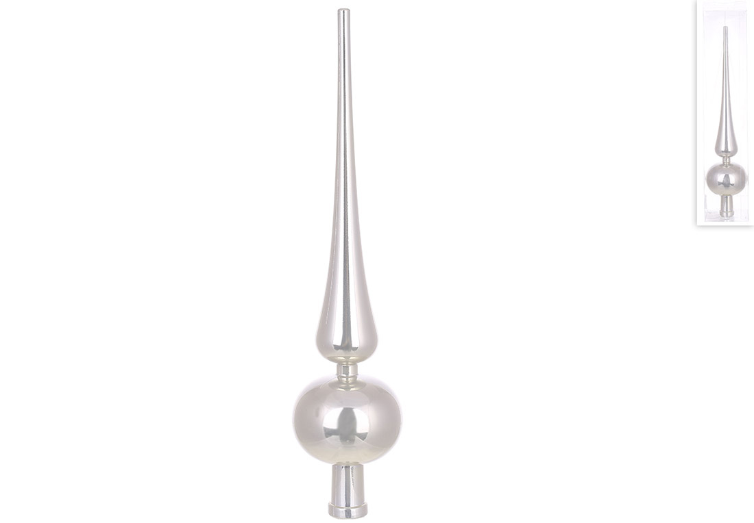 Верхівка на ялинку 25см, колір - шампань перламутр