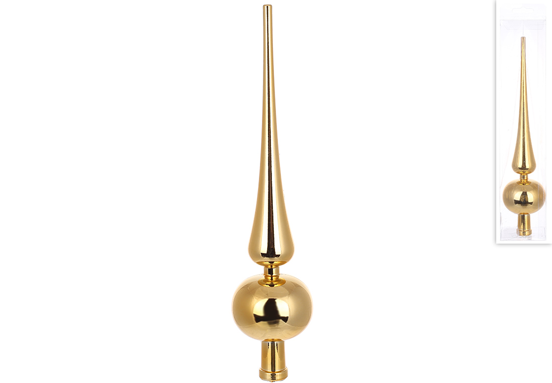Верхівка на ялинку 30см, колір - золото глянець