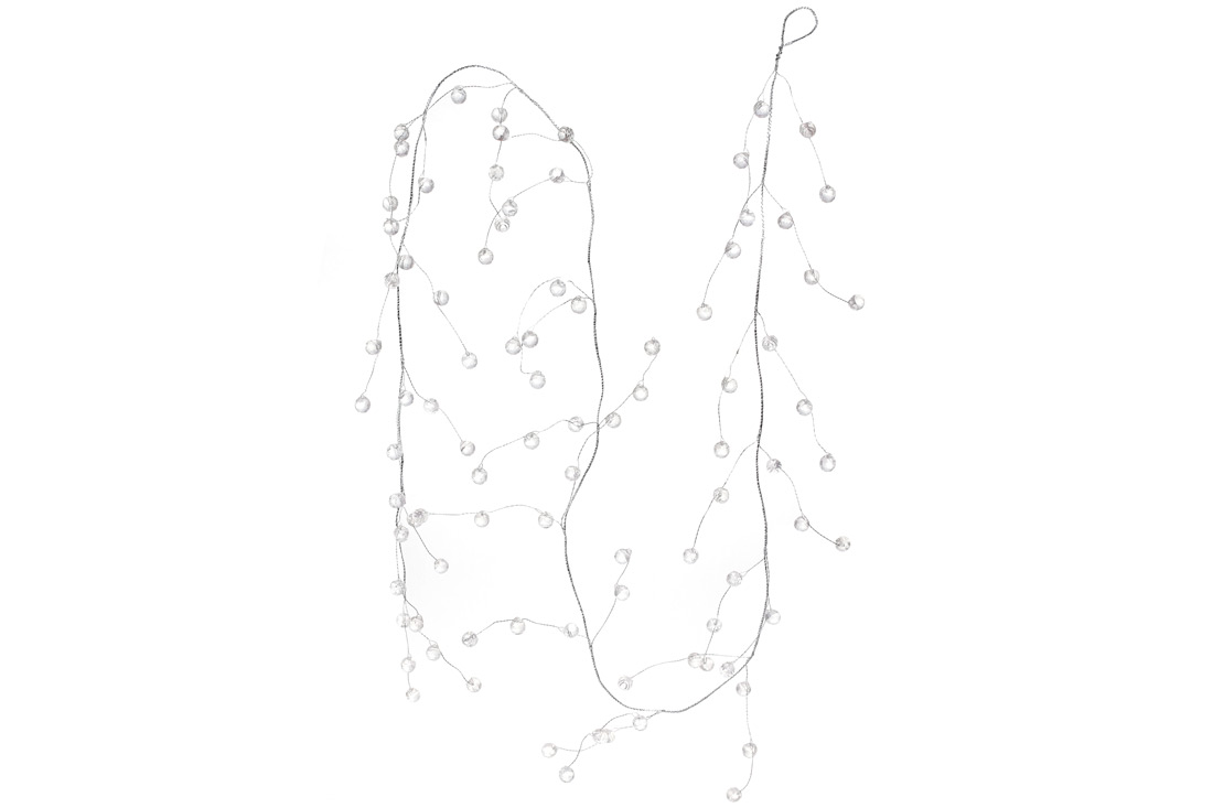 Гірлянда акрилова з кристалами бусинами 150см