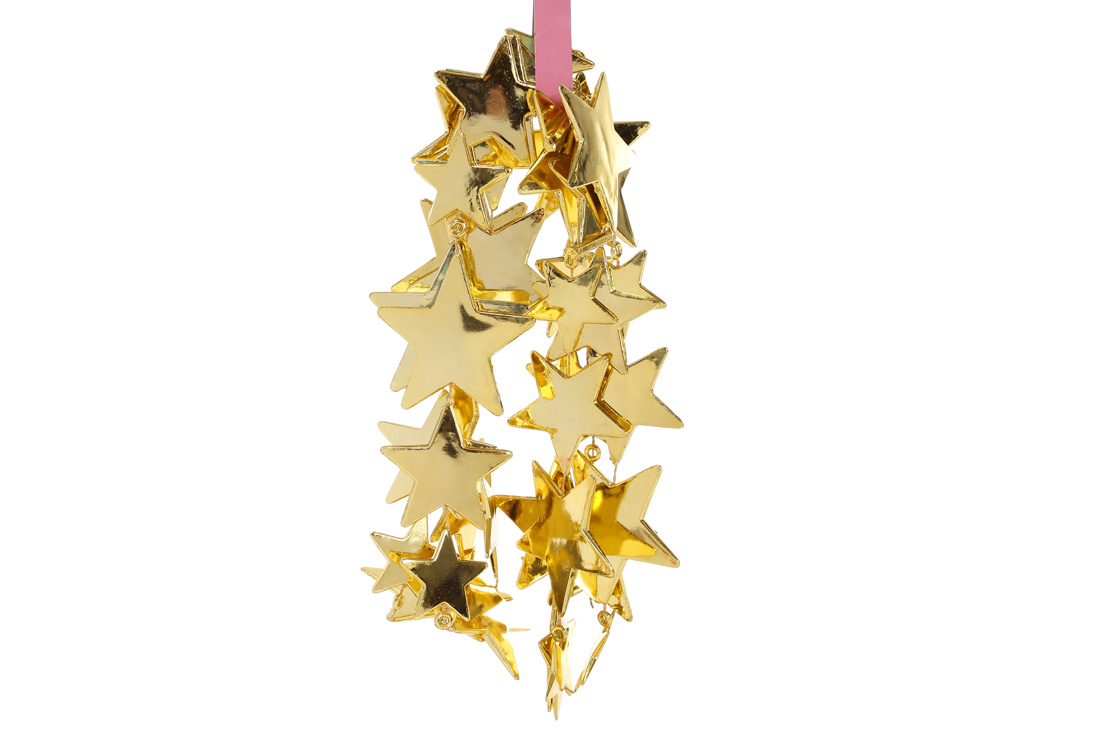 Гірлянда Зірки, 5.6см * 1.8м, колір - золото яскраве