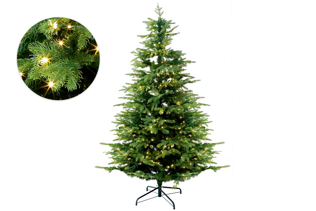 Ялинка штучна "Аврора", 228см, 3024 гілки, 600 LED, світло - тепле біле