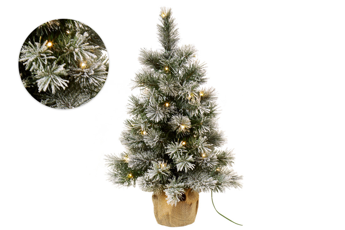 Ялинка штучна "Святкова", 60см, 69 гілок, 35 LED, світло - тепле біле