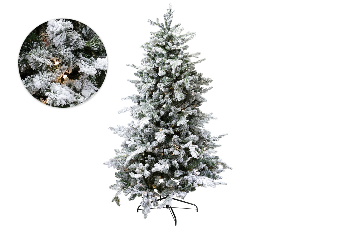 Ялинка штучна "Вечірній вальс", 183см, 1803 гілки, 300 LED, світло - тепле біле