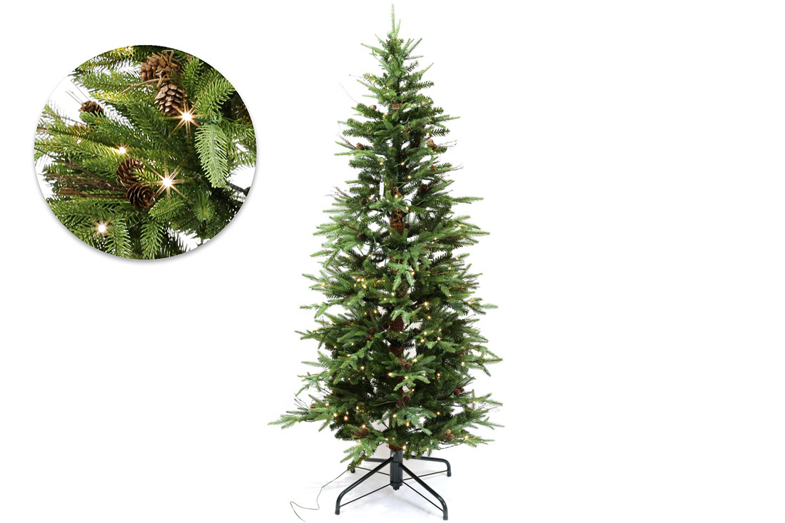Ялинка штучна "Італійська", 180см, 1213 гілки, 250 LED, світло - тепле біле