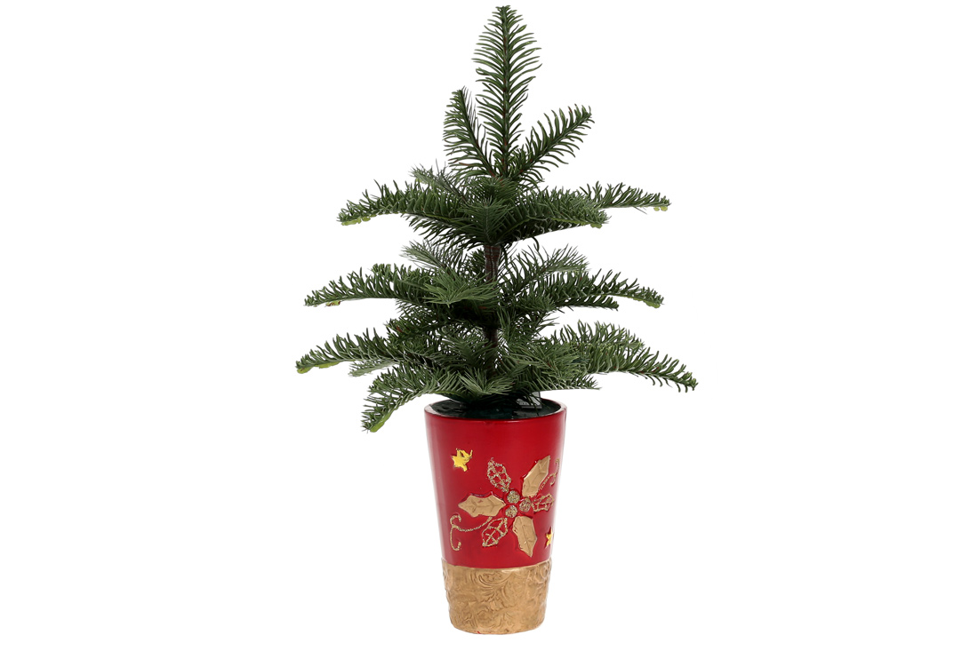 Ялинка офісна Натюрель у горщику 40см