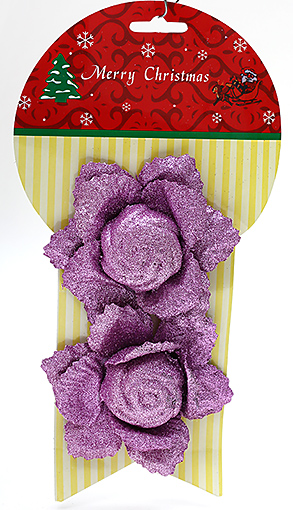 Набір (2шт) ялинкових прикрас Квіти, 11см