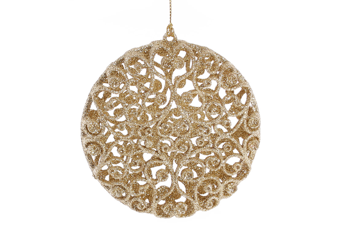 Ялинкова прикраса Ажур 9*4см, колір - золото