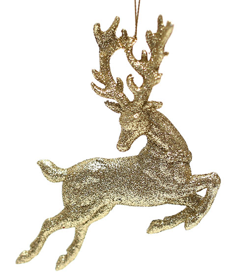 Ялинкова прикраса Олень, 13*10,5см, колір - золото