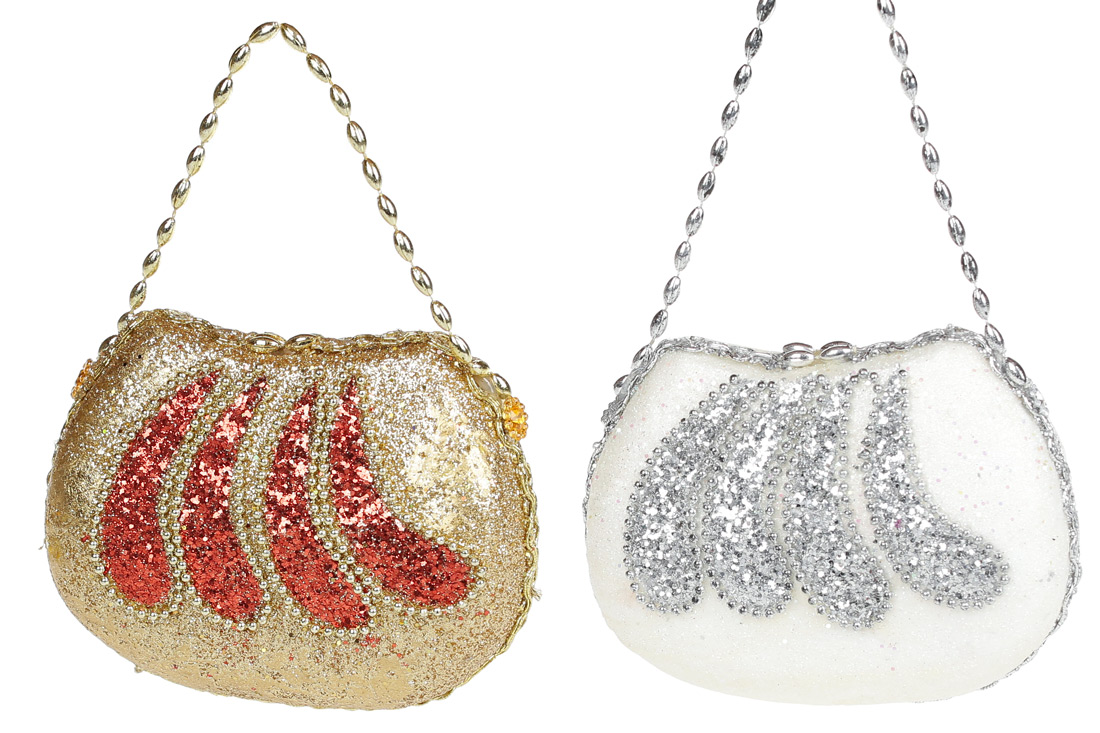 Ялинкова прикраса Сумочка 12см, 2 дизайни