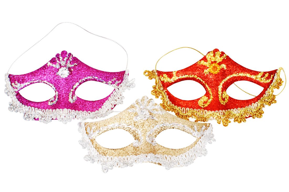 Ялинкова прикраса Маска 10см, 3 дизайни