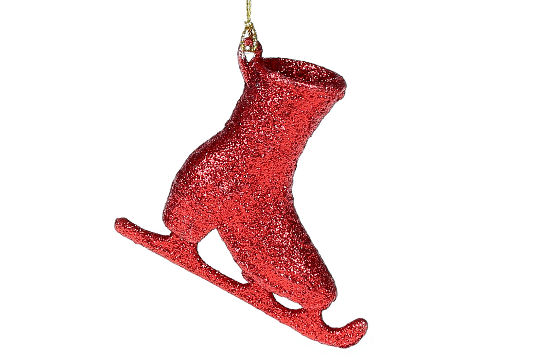 Ялинкова прикраса Фігурний коник 8см, колір - червоний