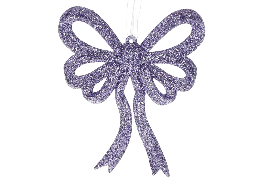 Ялинкова прикраса Бант 13*11см, колір - лаванда