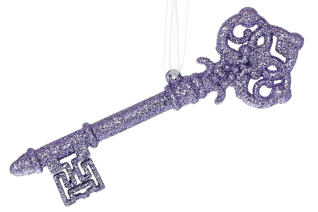 Ялинкова прикраса Ключик 14см, колір - лаванда