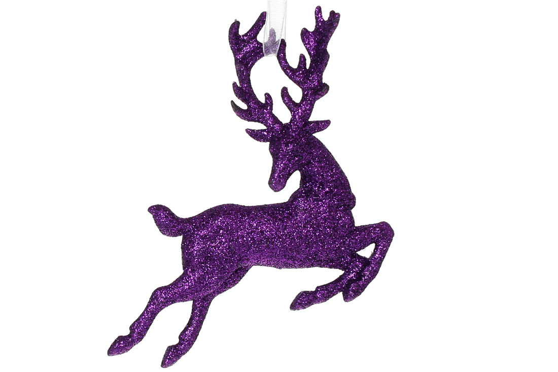 Ялинкова прикраса Олень 13см, колір - фіолет