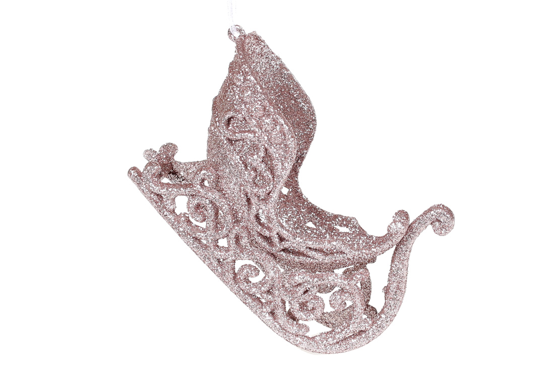 Ялинкова прикраса Сані 11.5см, колір - рожевий