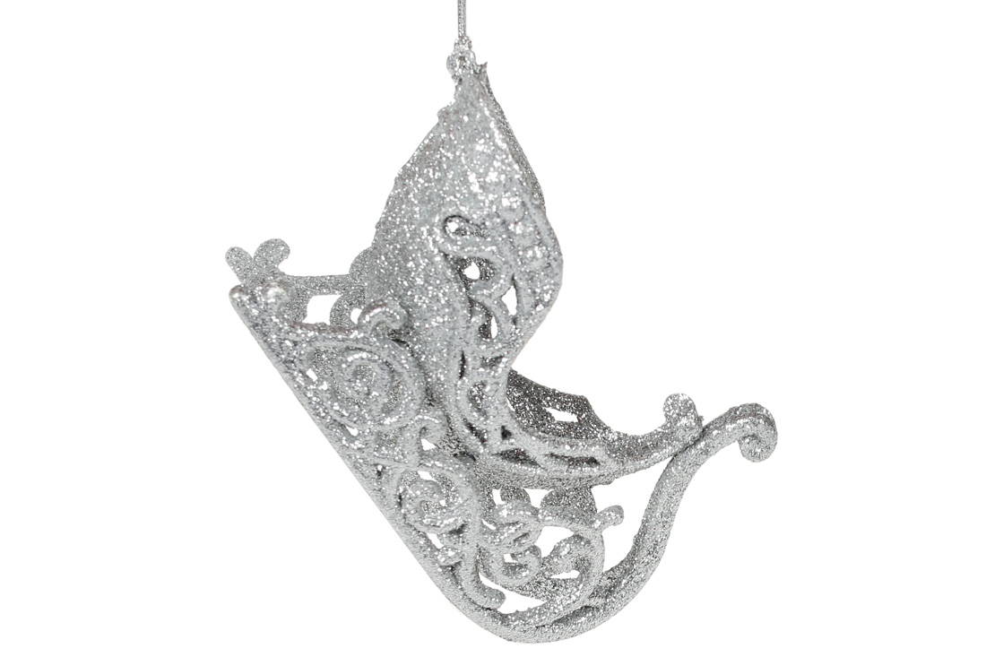 Ялинкова прикраса Сані 11.5см, колір - срібло