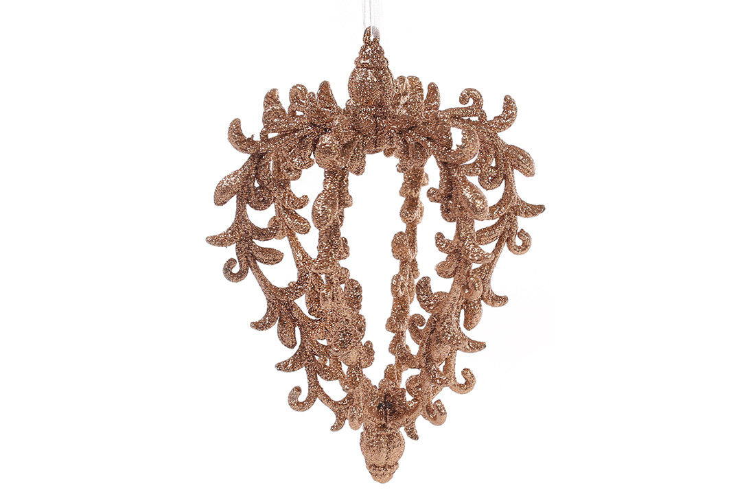 Ялинкова прикраса Ліхтарик 15.5см, колір - мідь