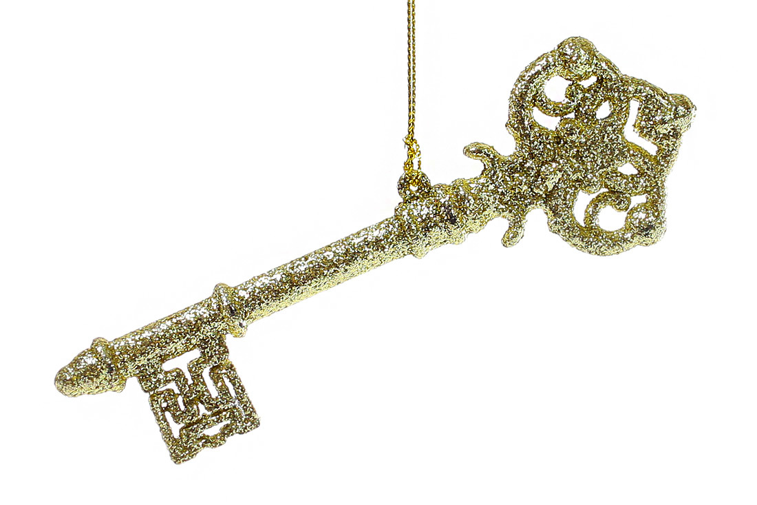 Ялинкова прикраса Ключик 14см колір - золото