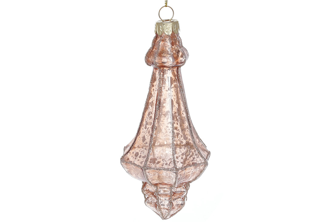 Ялинкова прикраса фігурна 13.7см, колір - карамель антик