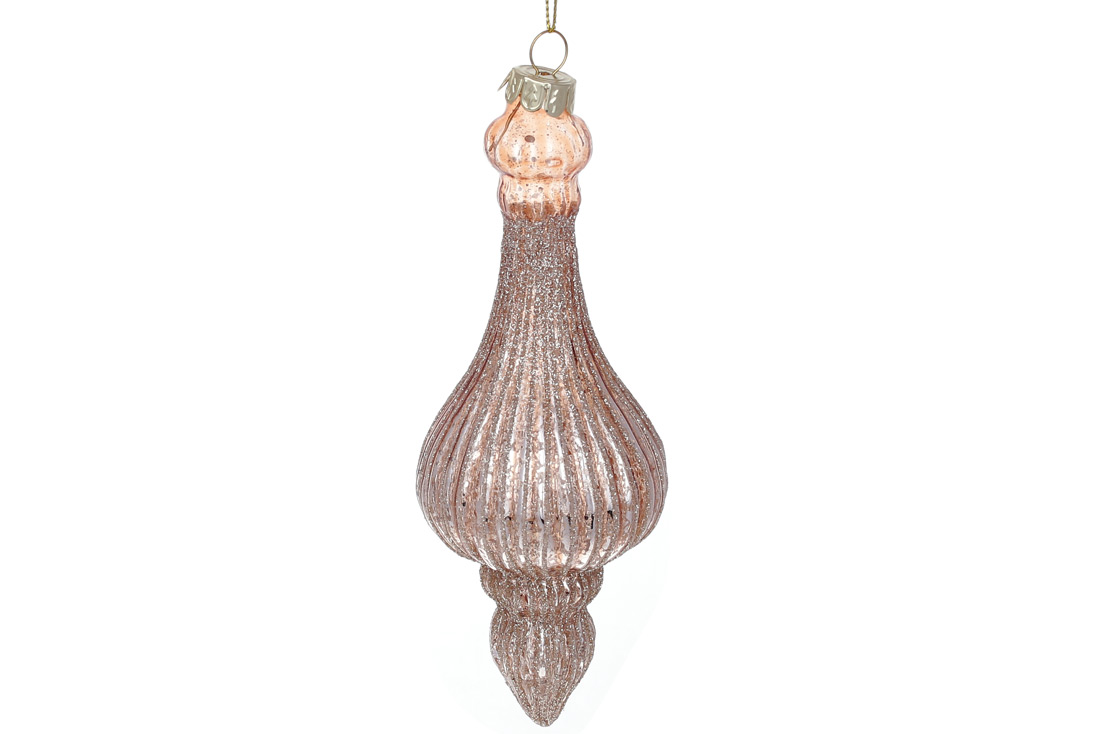 Ялинкова прикраса фігурна 16.3см, колір - карамель антик