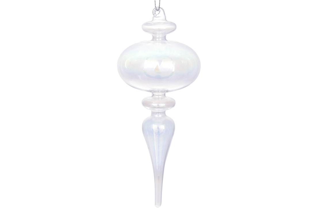 Ялинкова прикраса фігурна 19.5см, колір - прозорий діамант