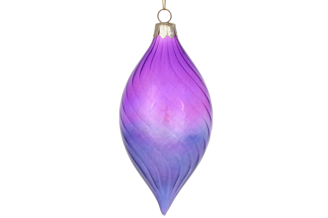 Ялинкова прикраса 12.5см, колір - лавандовий омбре