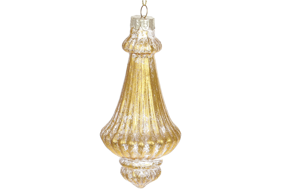 Ялинкова фігурна прикраса 13,5см, колір - яскраве золото