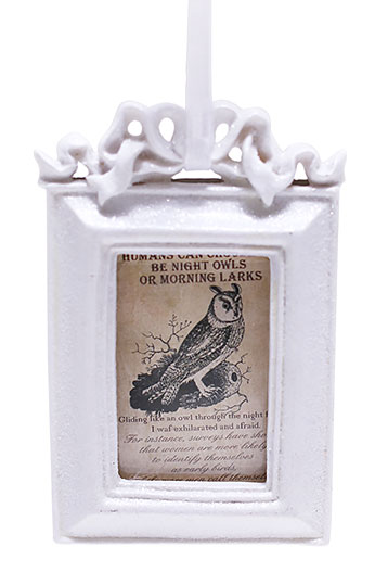 Ялинкова прикраса Міні-фоторамка 11.5см, колір - білий