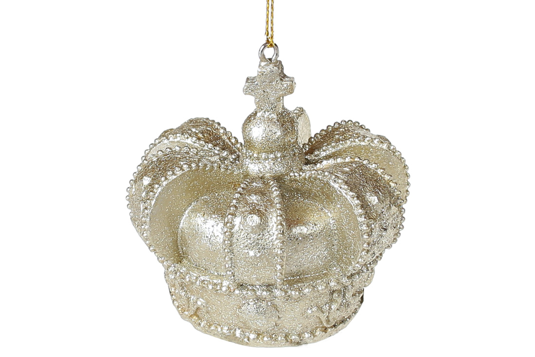 Підвісний декор Корона, 6.5см, колір - шапмань