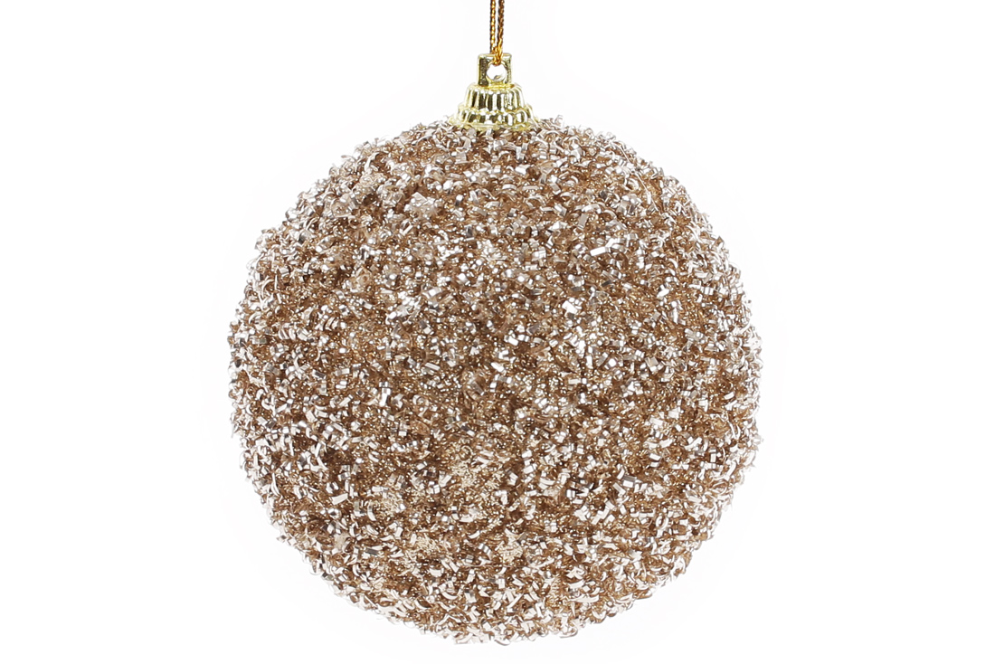 Ялинкова куля 8см, колір - шампань