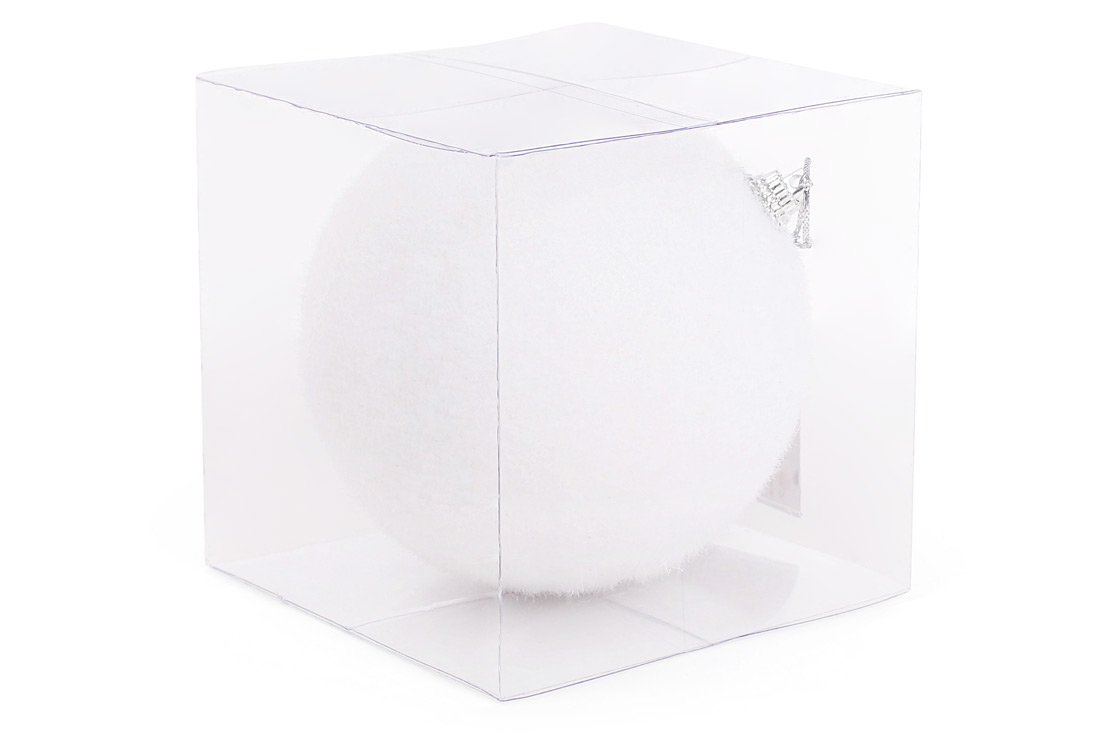 Куля ялинкова 10см, колір - білий сніг