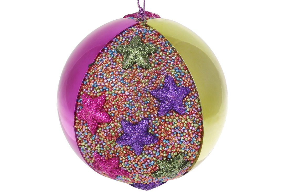 Ялинкова куля з декором 8см