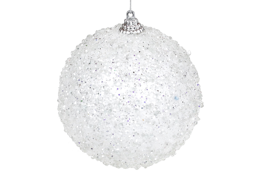 Ялинкова куля 10см, колір - білий