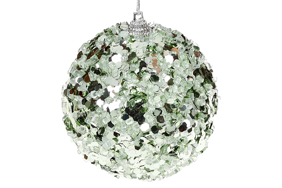 Ялинкова куля 8см, колір - м'ятний зелений