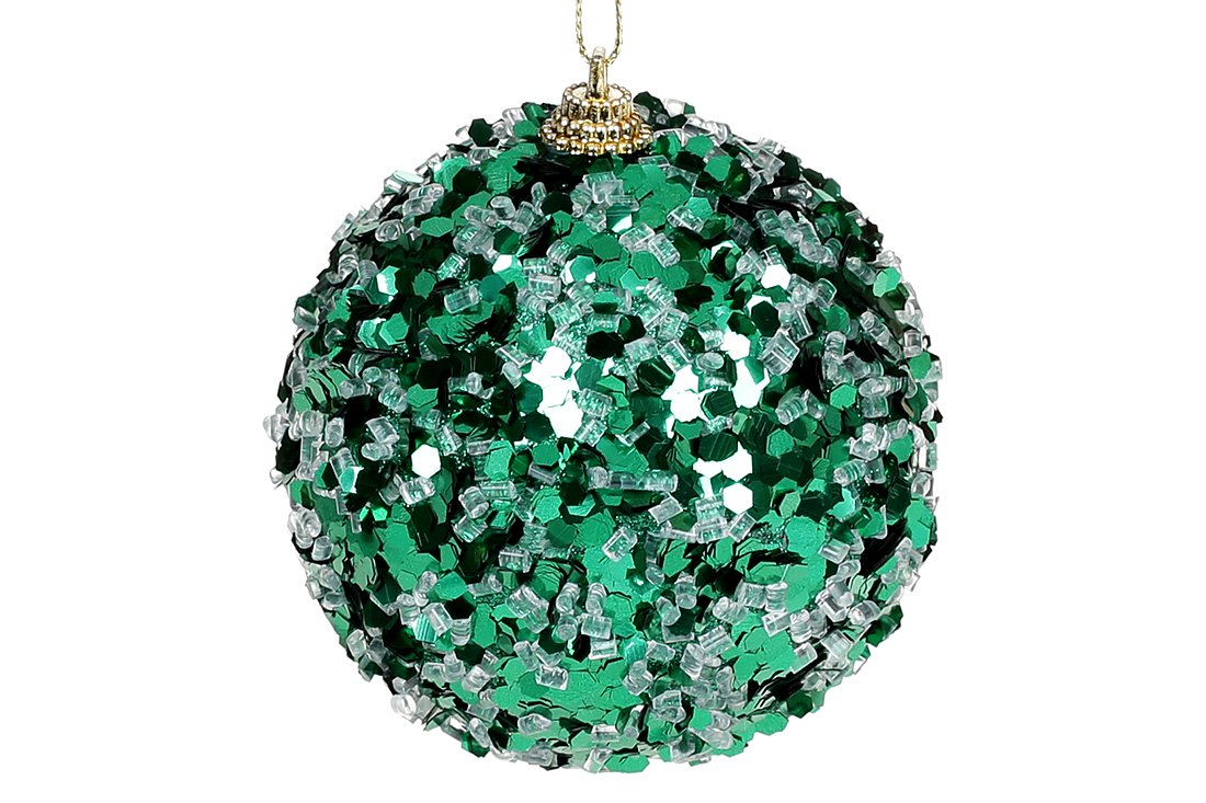 Ялинкова куля 8см, колір - класичний зелений