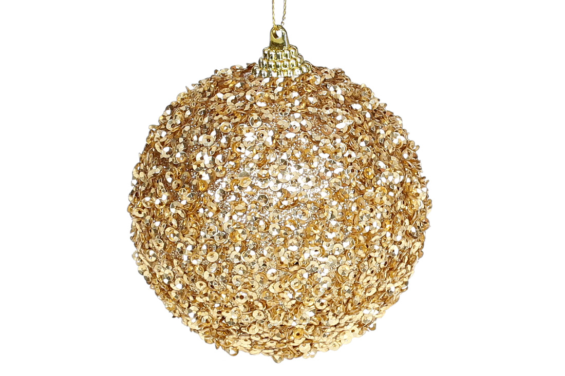 Ялинкова куля 8см, колір - золото