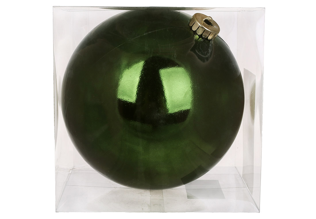 Ялинкова куля 15см, колір - зеленої хвої глянець